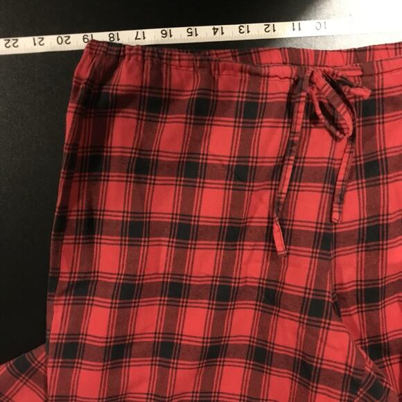 Lauren Ralph Lauren Pajama Set Womens Large Red Flannel Crest‎ Buffalo Plaid - Picture 12 of 15